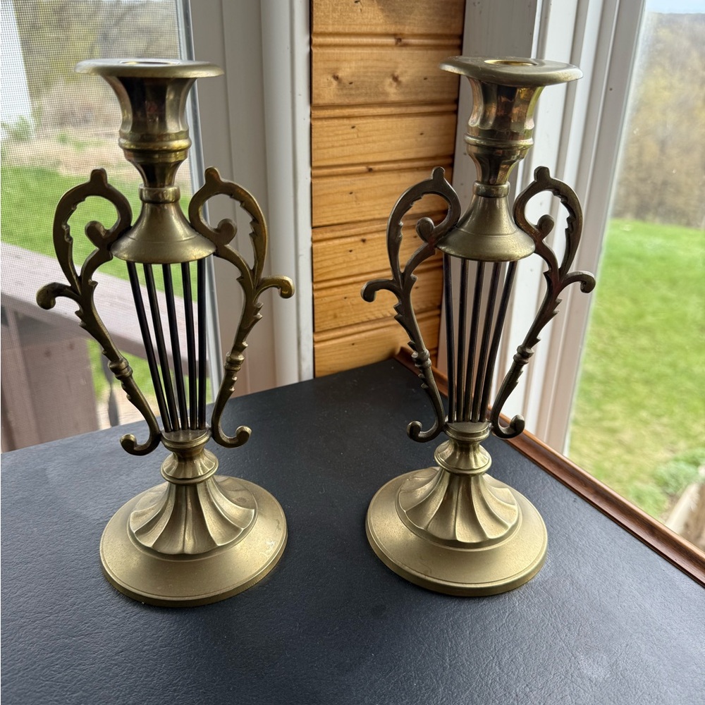 Brass Candlestick Set